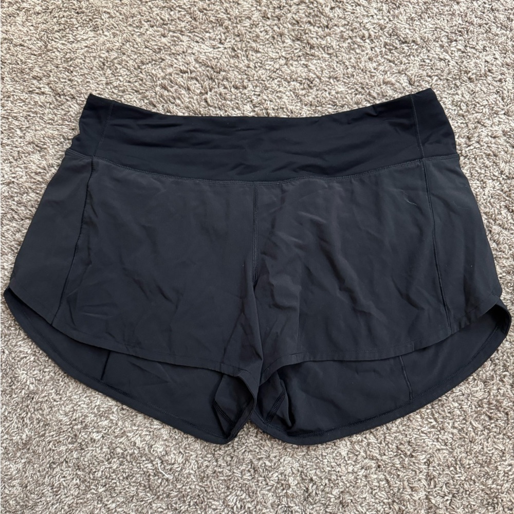 Lululemon Speed Up Lined Short 4” Black, 10 Tall